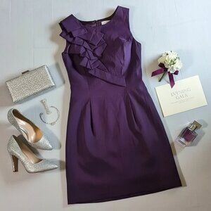 Jessica McClintock Elegant Open/strappy back Dress Royal Purple NWT Size 2